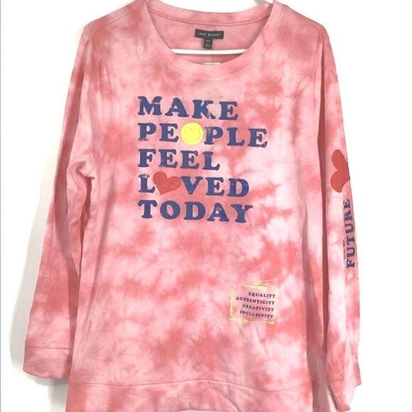 Lane Bryant Make People Feel Loved Today Graphic Sweatshirt Size NWT - Picture 9 of 17